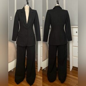 Womens NovaLux black blazer pant suit set in size M